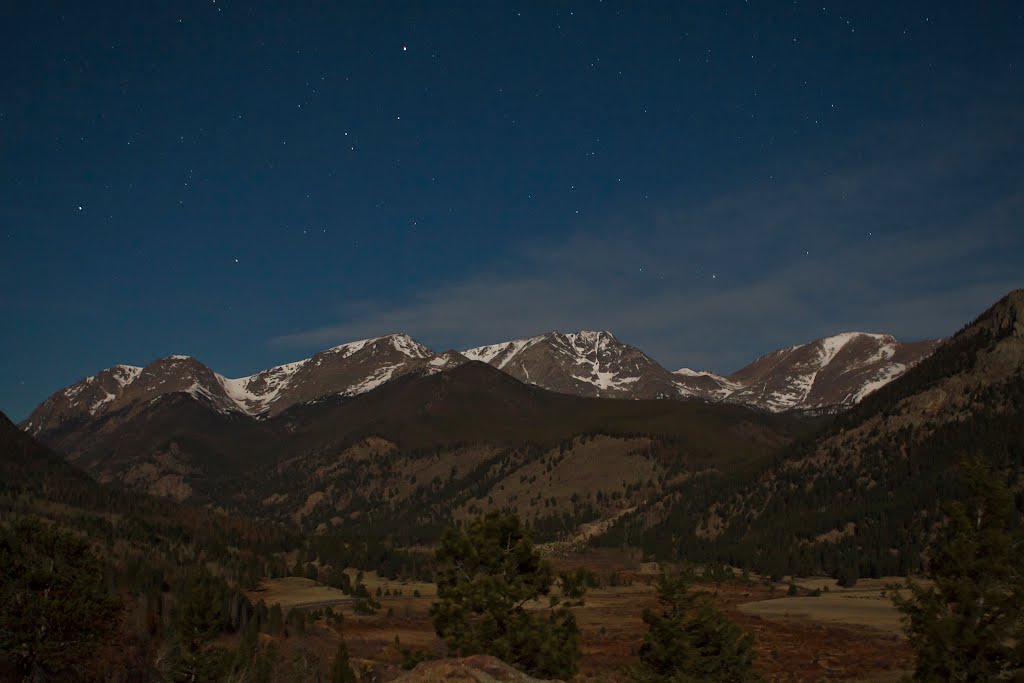 Mummy Range by Moonlight, Rocky Mountain National Park, Estes Park, Colorado