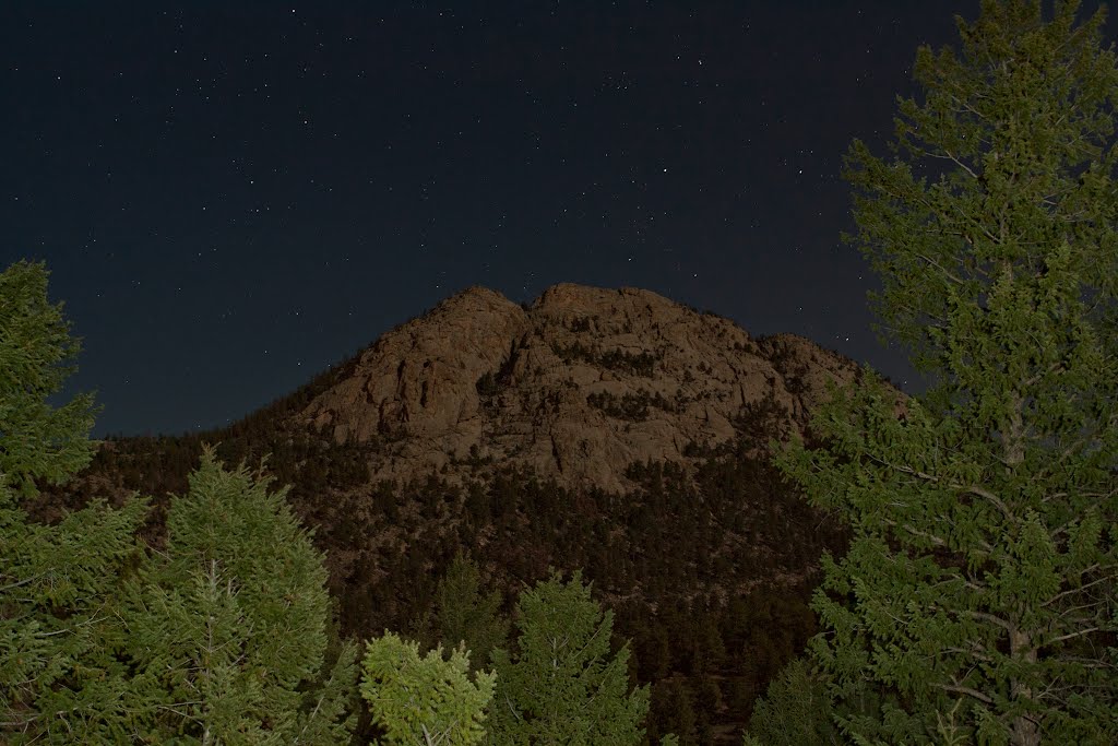 Mount Olympus in the Moonlight, Rocky Mountain National Park, Estes Park, Colorado