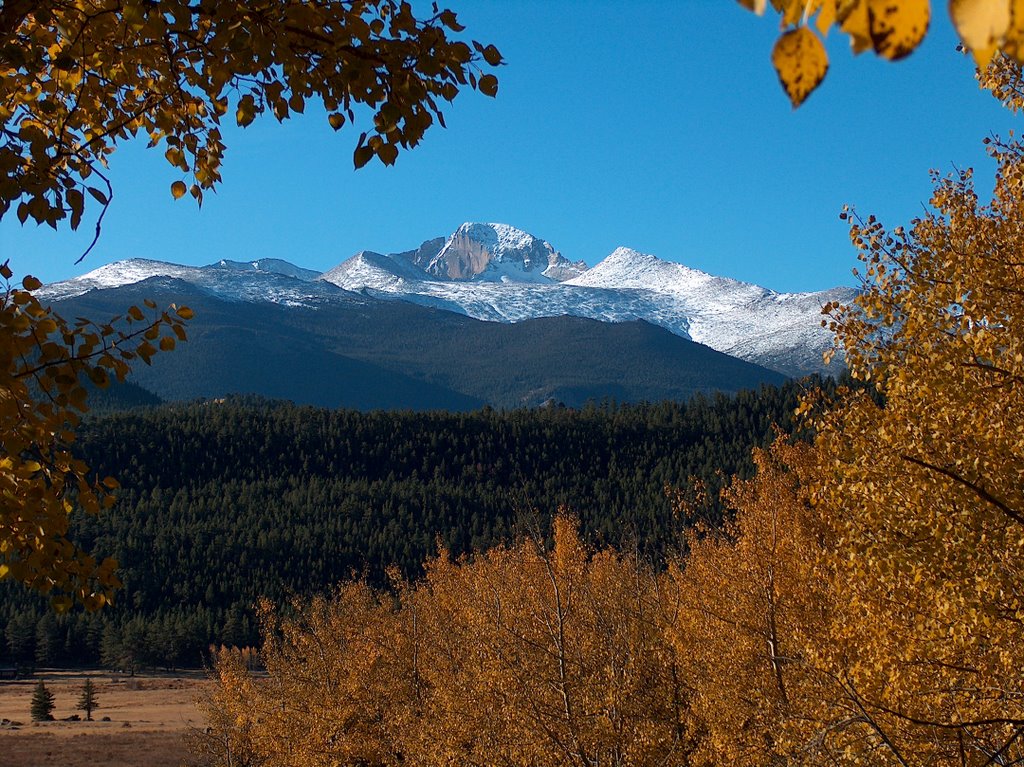 Longs Peak in autumn, from Moraine Park, Rocky Mountain National Park, Colorado