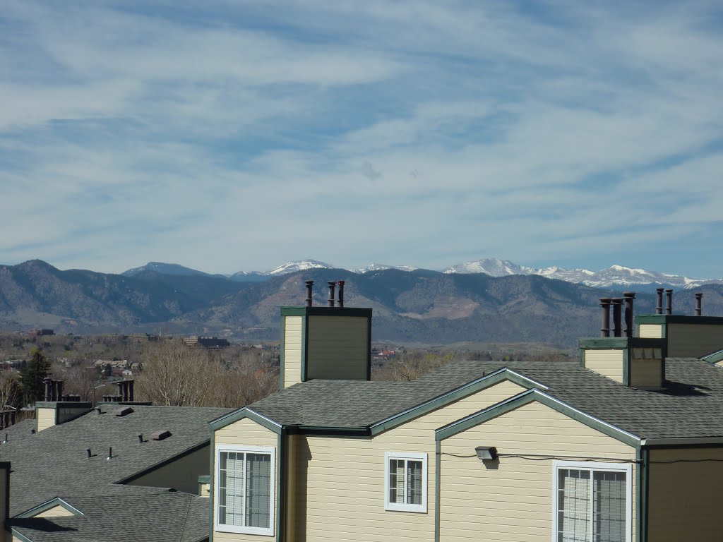 view of mountains from Loretto Heights apts.