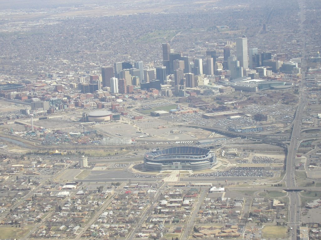 Downtown Denver from 7500 MSL