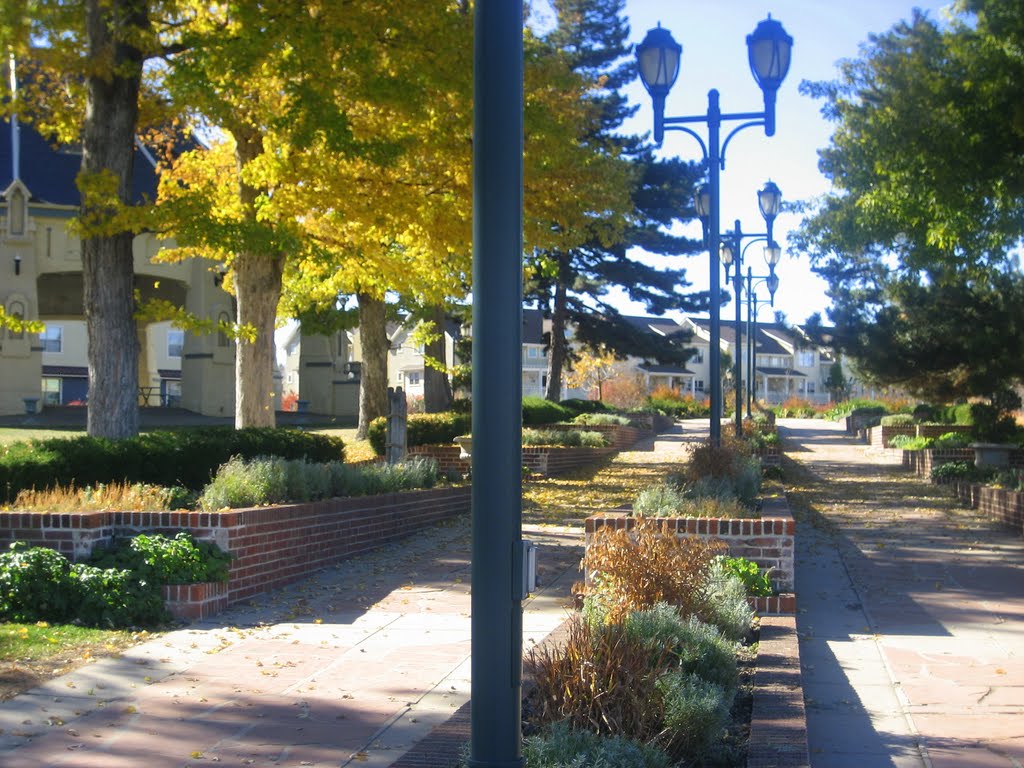 the remaining entrance to the old & demolished Elitch gardens Amusement Park