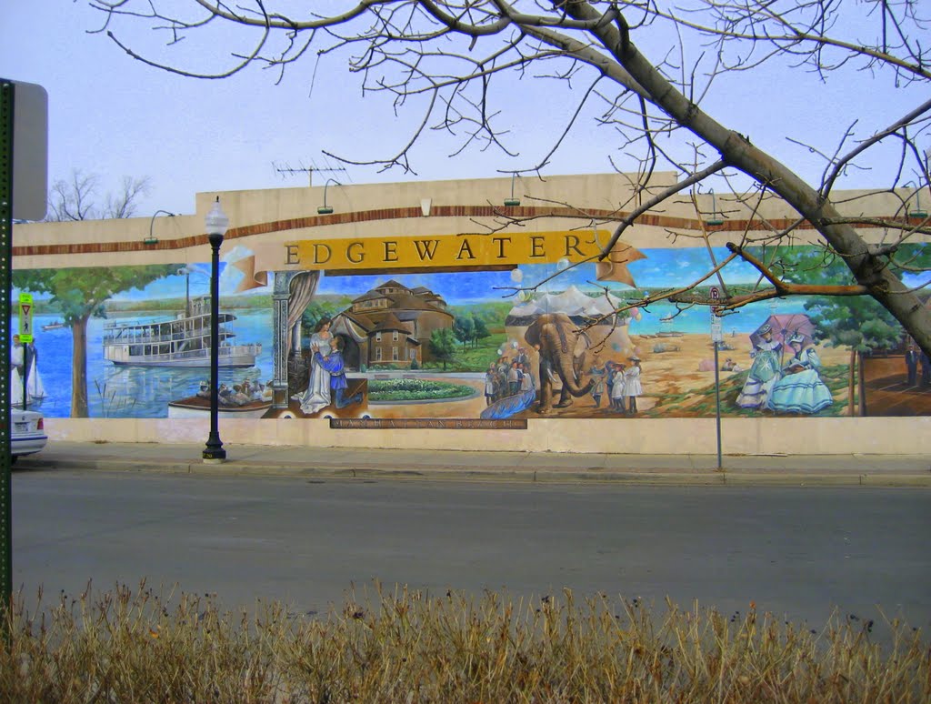 beautiful mural depiction of historic Edgewater
