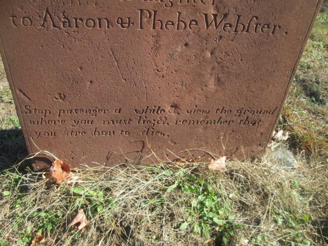 Puritan gravestone