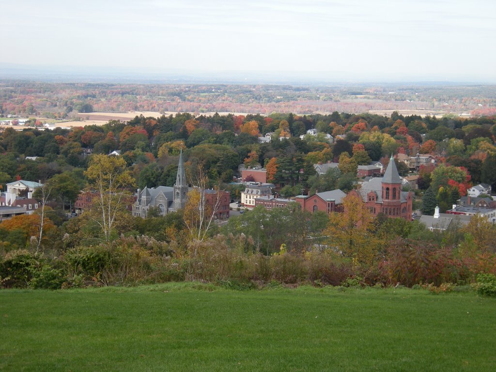 Downtown Rockville, Conn., viewed from Fox Hill