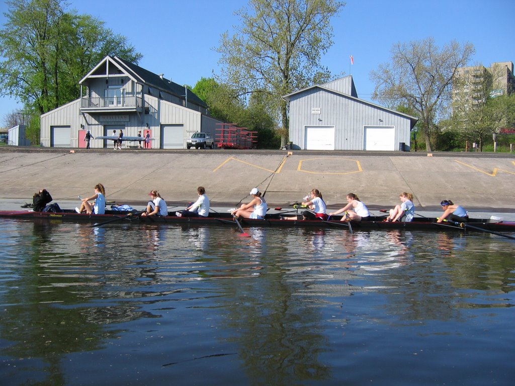 Wesleyan U. and Middletown HS, Boathouses