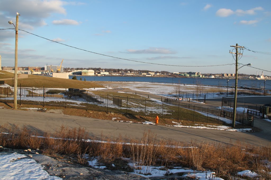 View of harbor near Kelo home.