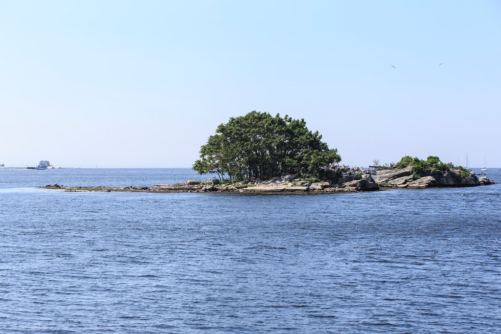 Small island off Fort Trumbull