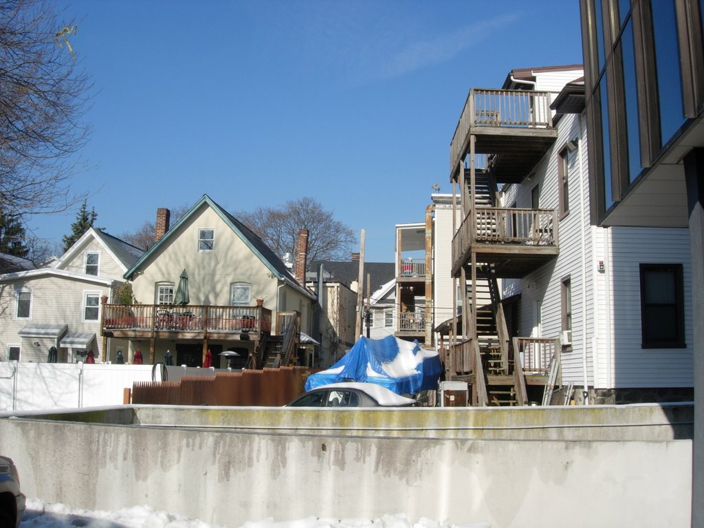 homes behind office bldg