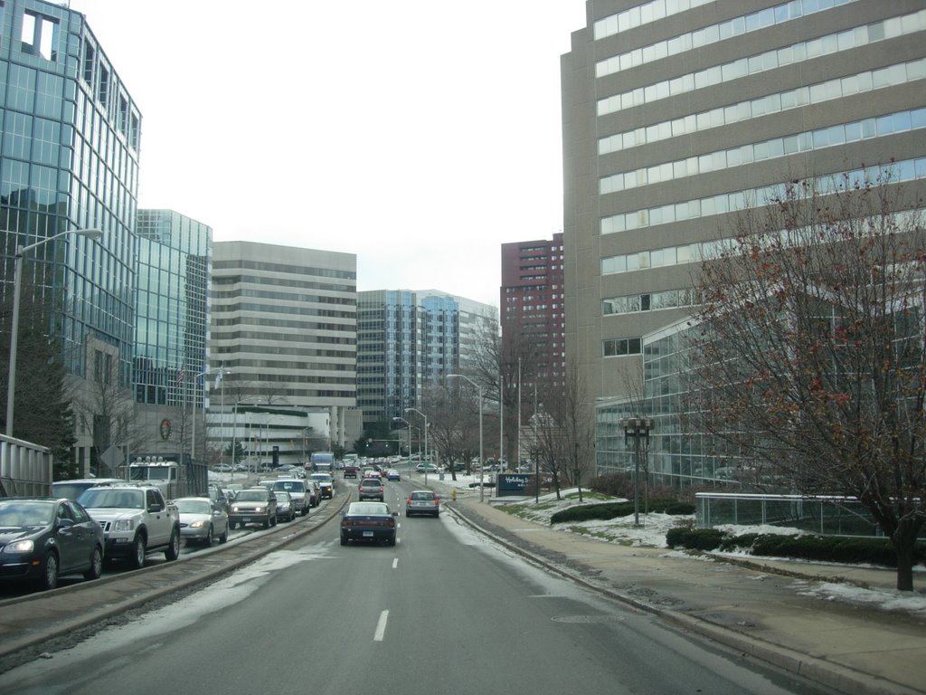 East Main with traffic