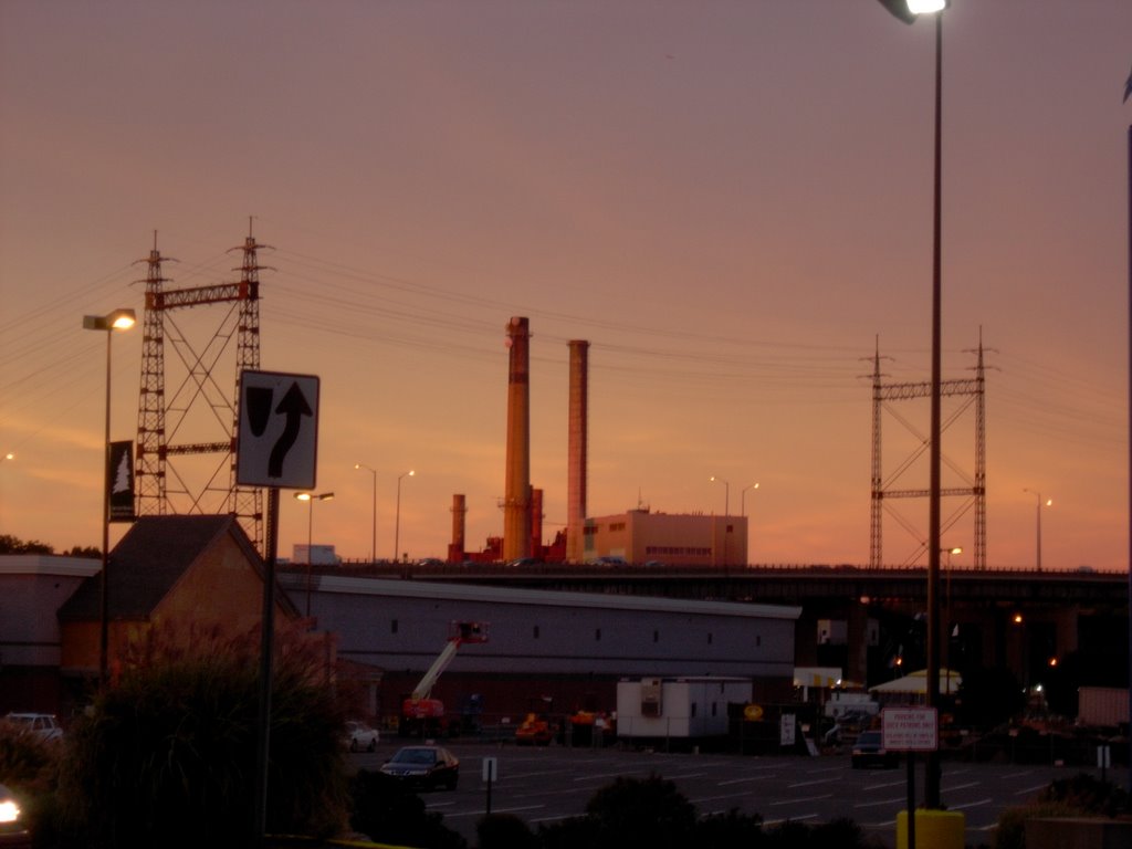 Milford factory at dusk