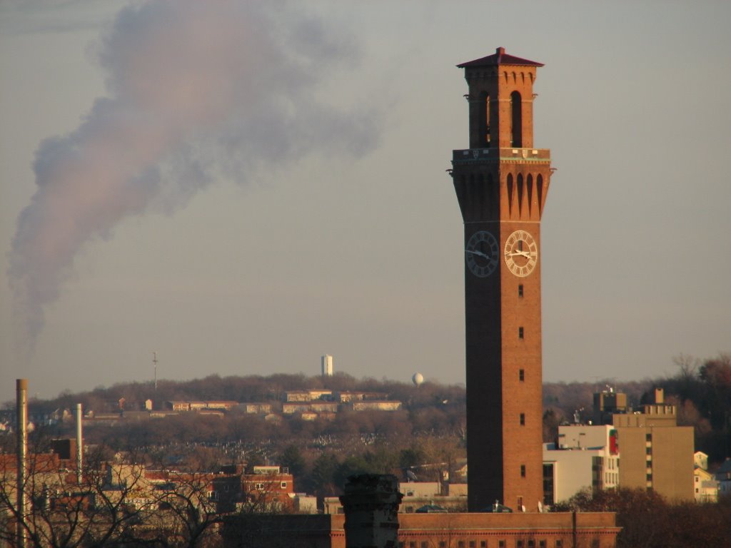 Clock Tower from West above I-84