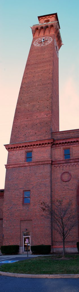 Clock Tower of Republican-American, former Railroad Station at Waterbury, CT