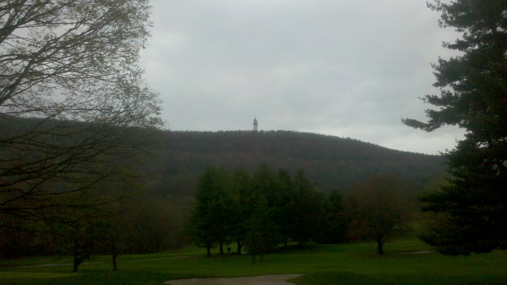 Across Tower Ridge Golf Course to Heublein Tower, Simsbury, Connecticut April 24 2011