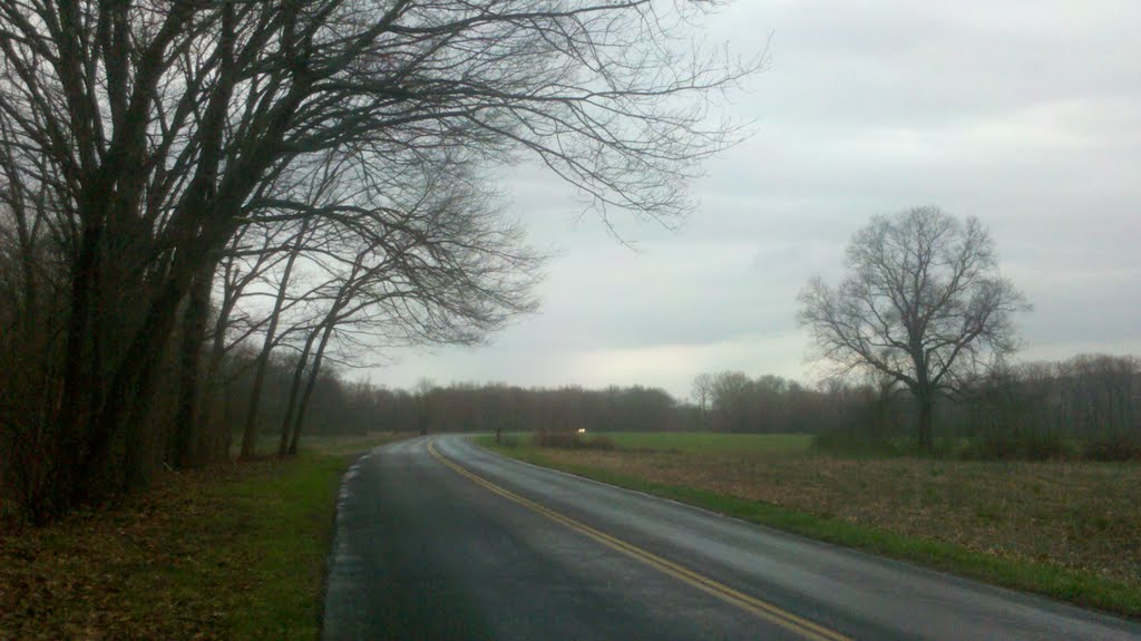 Northward on Nod Road Along Farmington River, Simsbury, Connecticut April 24 2011