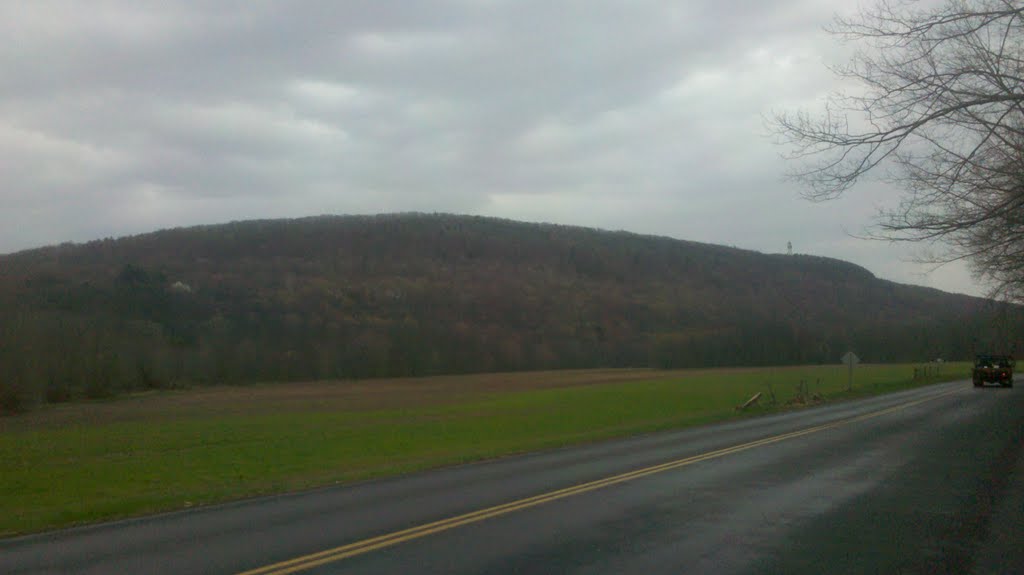 Talcott Mountain and Heublein Tower from North End of Nod Road, Simsbury, CT April 24 2011