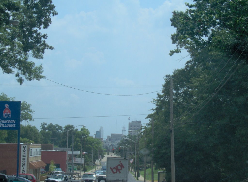 Pineville, Main St. & Downtown Alexandria in background