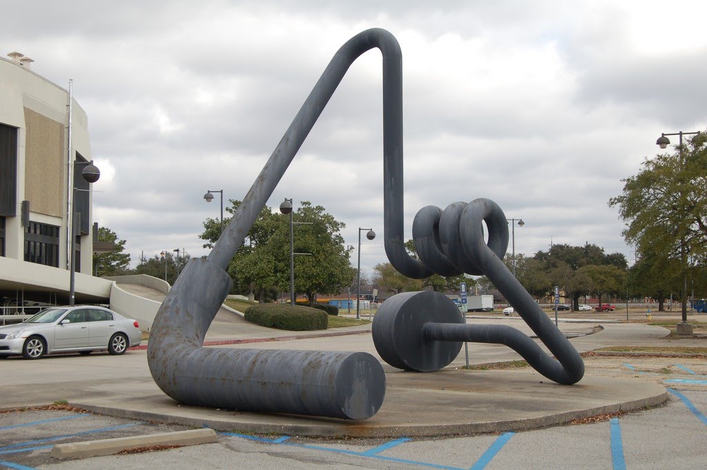 "Awakening", Curved Steel Abstract Sculpture, Southern University