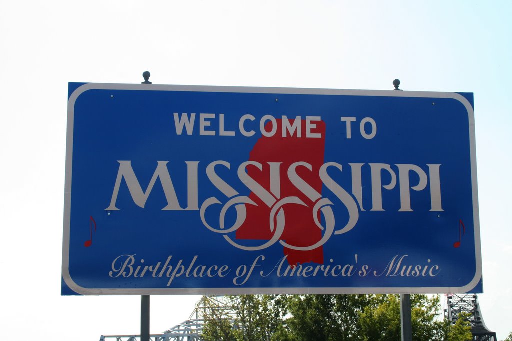 Vicksburg, Welcome to Mississippi Sign