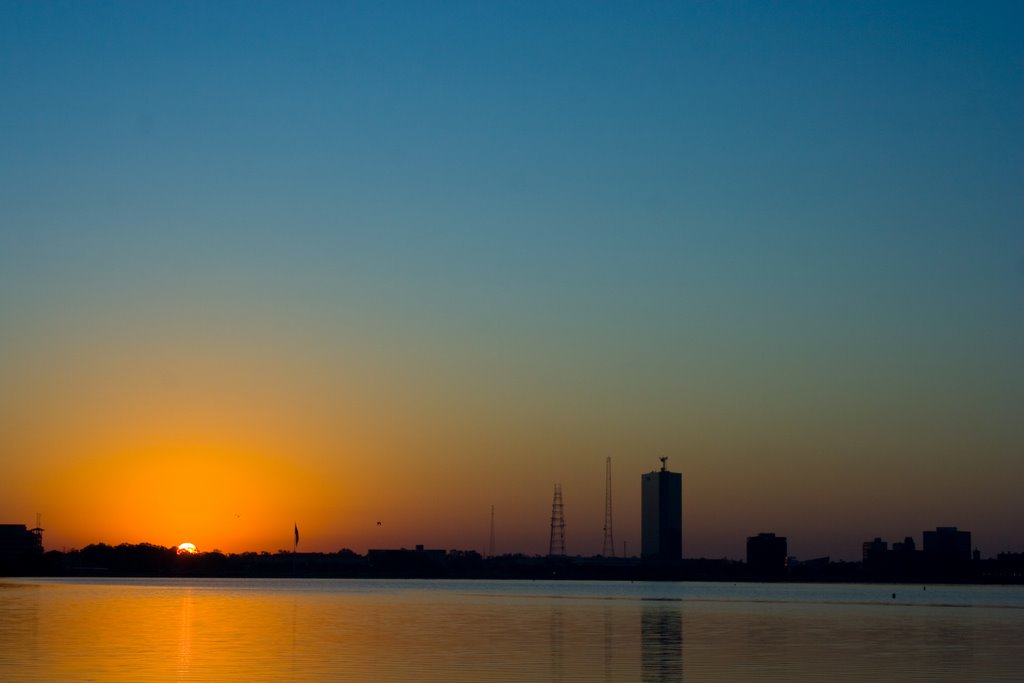 Sunrise over Lake Charles