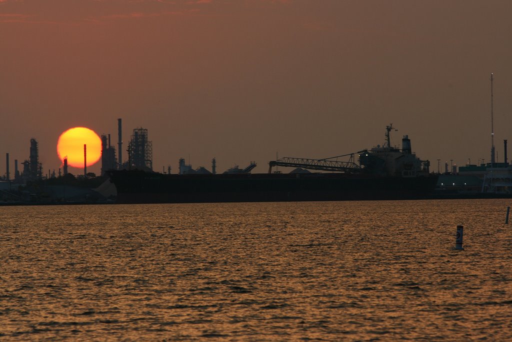 Sunset over Lake Charles, LA