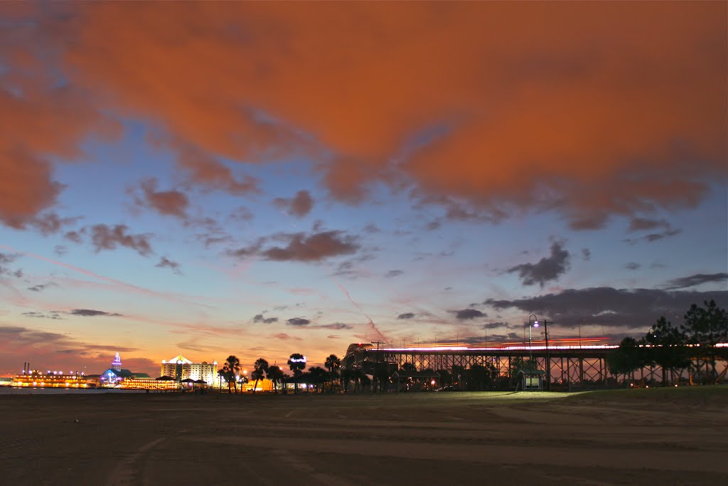 I-10 Bridge at Dusk on Lake Charles