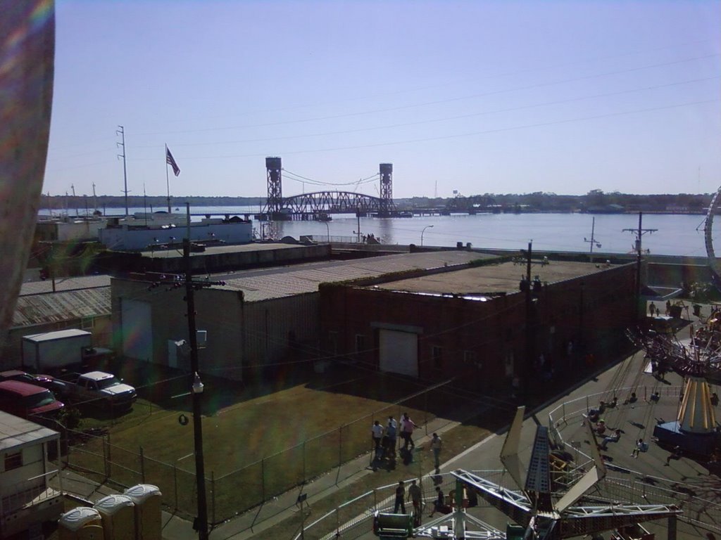 Train Bridge from the top of the Ferris Wheel at the Shrimp and Petroleum Festival 2008