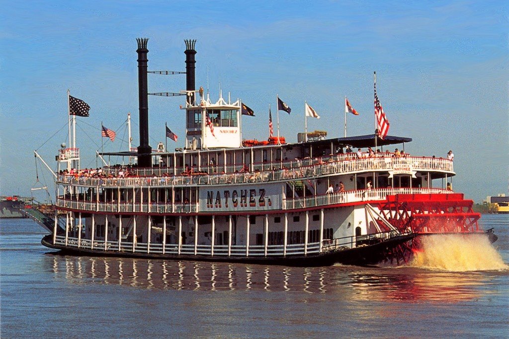 USA, lun des derniers Bateau Vapeur le Natchez sur le Mississippi en Louisiane