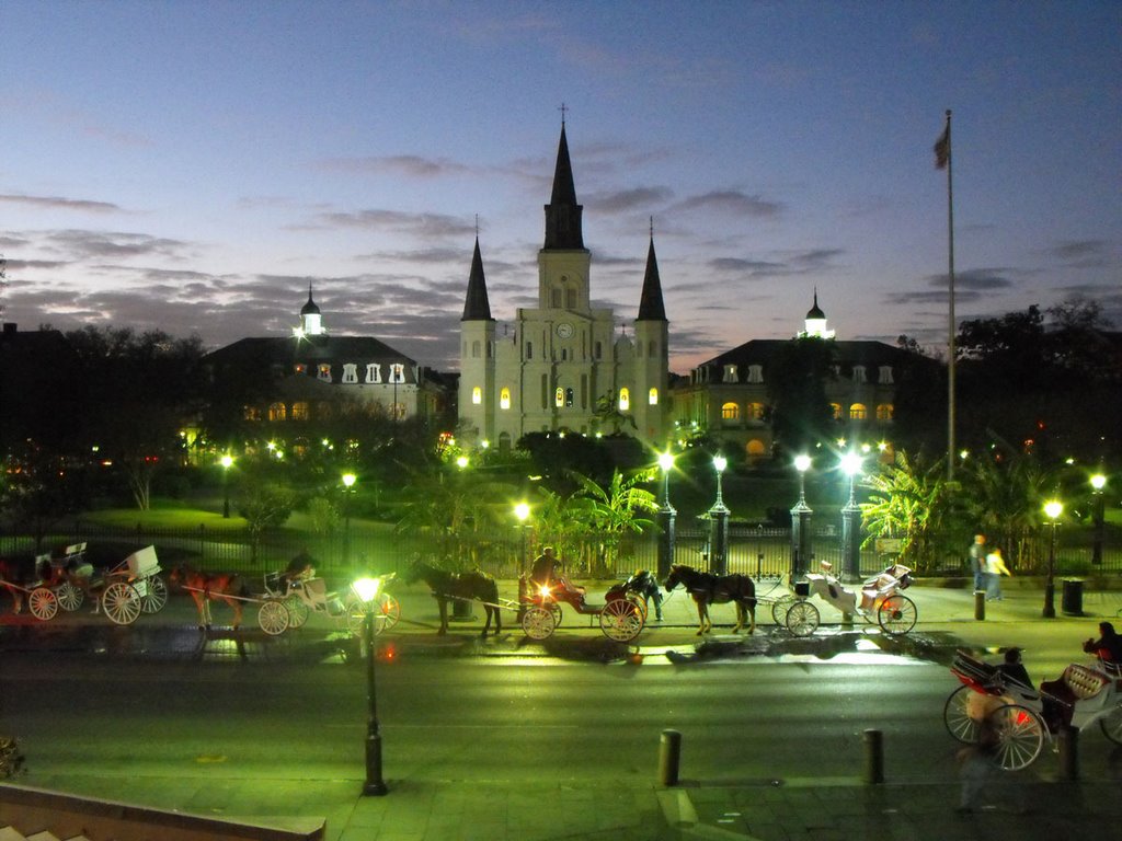 Jackson square by night