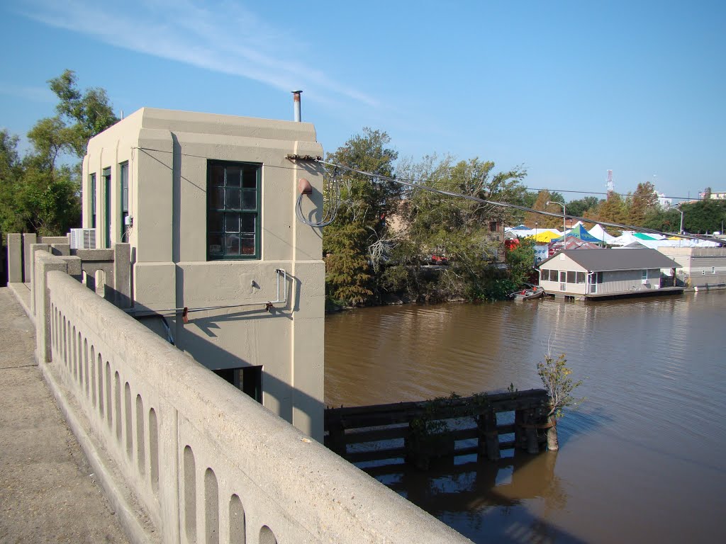 Drawbridge control room over Bayou Teche