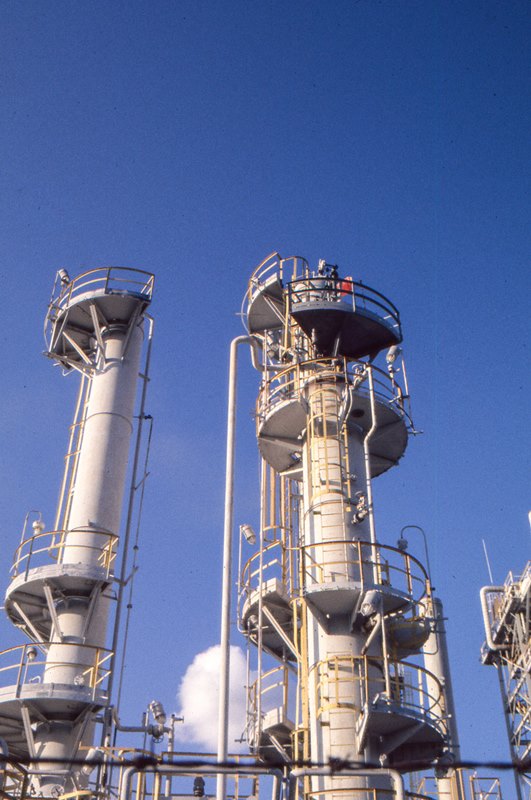 Placid Refinery towerss at Port Allen