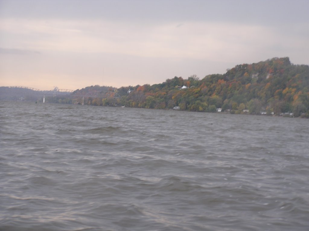 The Choppy Mississippi in Wind, October 2009