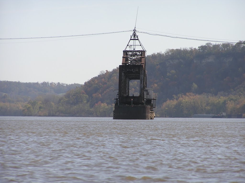 RR Swing Bridge in open position