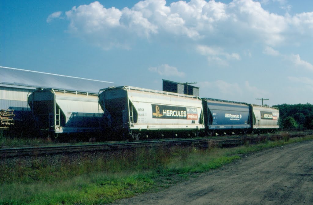 Covered Hoppers on a siding at Ayer, MA