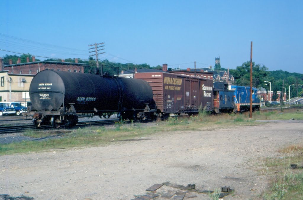 Boston and Maine Railroad Local Freight Train "WO-1" led by EMD GP7 No. 1557 at Ayer, MA