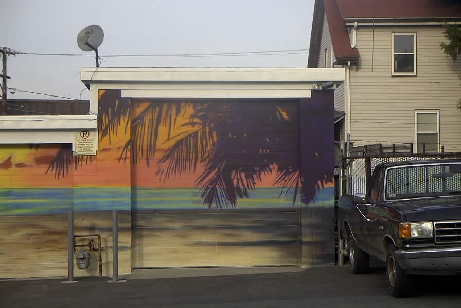 Sunset Mural detail - Federal St., Beverly, MA (c.) LandMark Murals