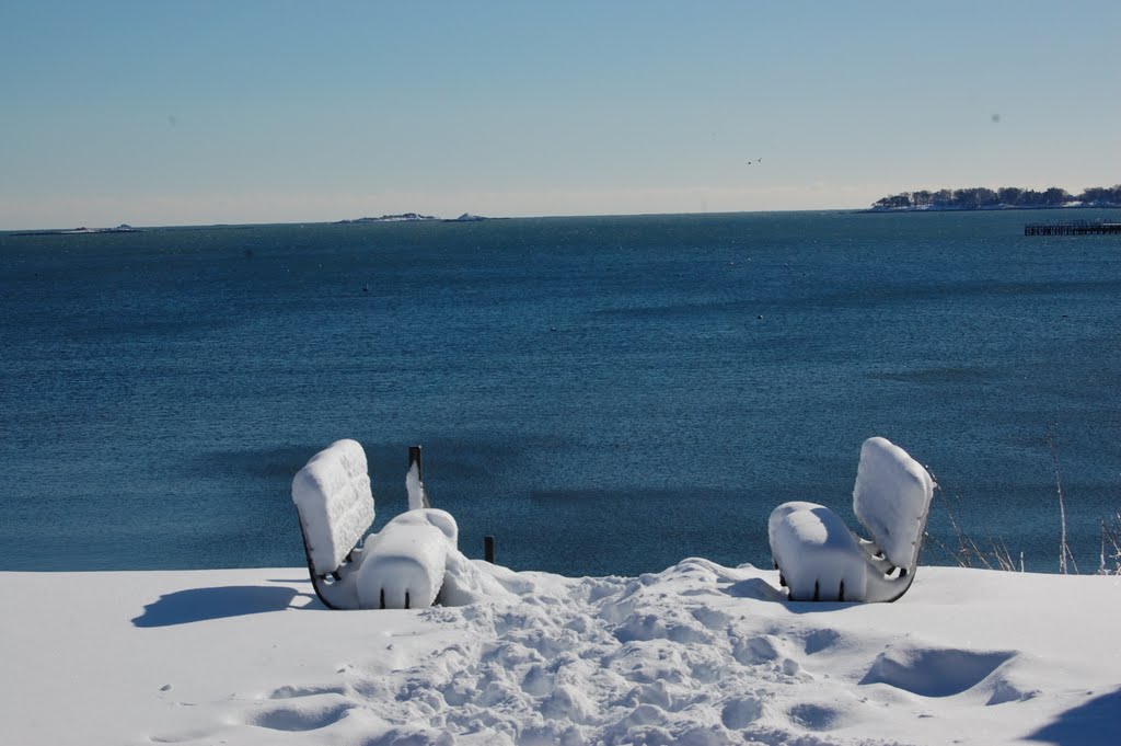 Benches under the snow....