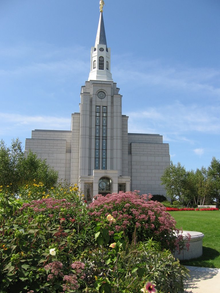 Front with Flowers- Boston Temple