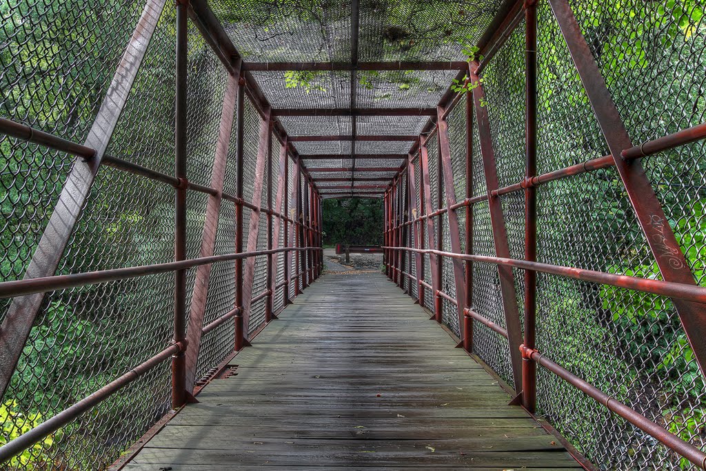 This bridge is on top of the railroad in the next picture