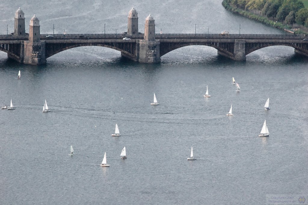 Sail boats on the Charles