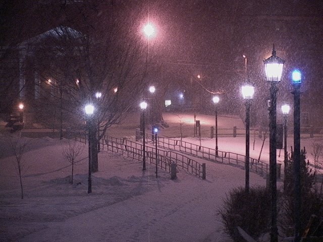 Bridgewater State College in winter time
