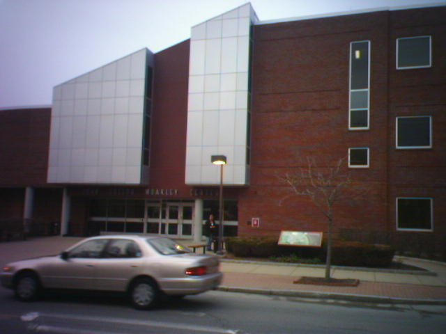 Moakley Center at dusk