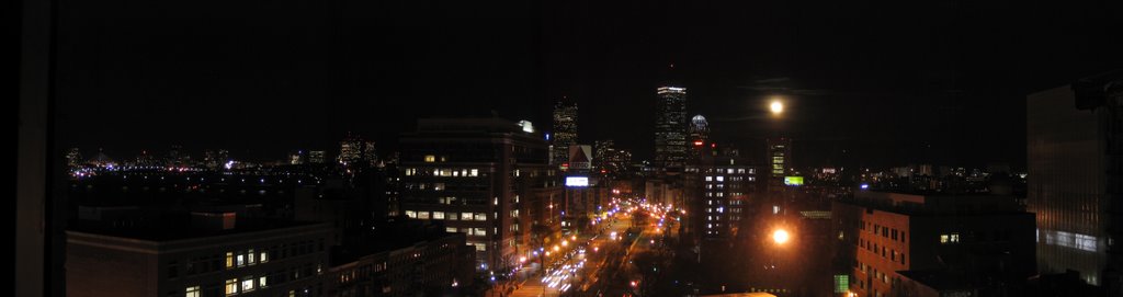 Looking towards Boston at night, from Warren Towers@BU, April 2004