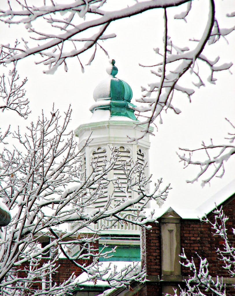 Winsor school after a blizzard