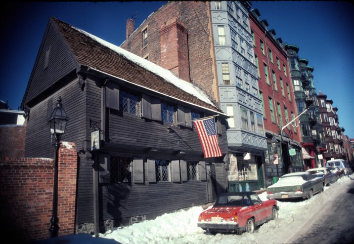 Paul Reveres House in January Snow