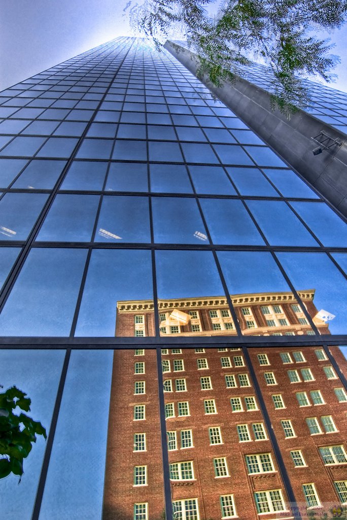 Highrise reflection in the John Hanckock Building