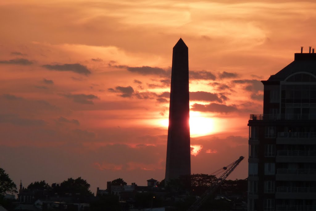 Bunker Hill Monument at Sunset