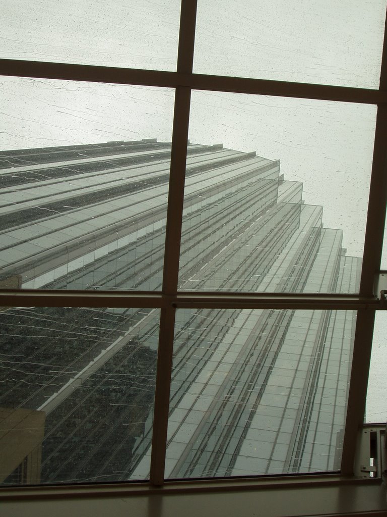 Boston/pioggia e grattacielo