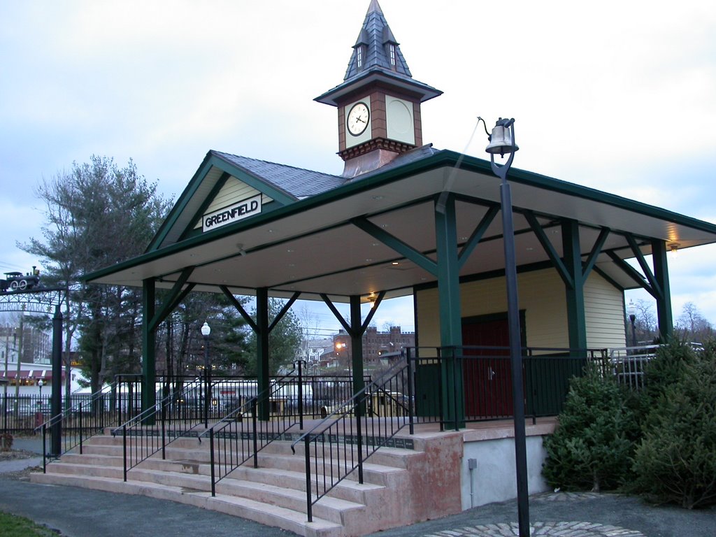 Greenfield Station on site of old RR station