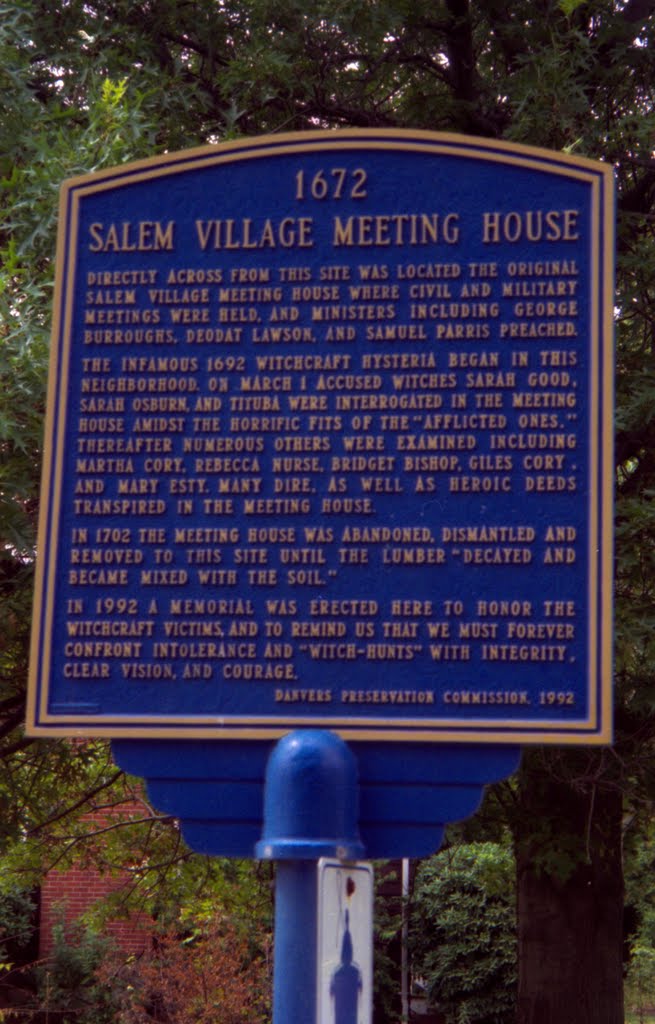 Salem, Massachusetts - Salem Village now Danvers.